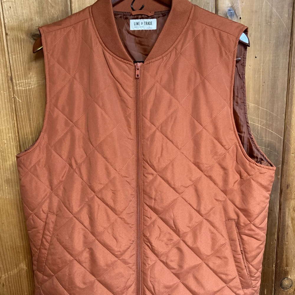 Line of Trade Men's Quilted Vest - Orange